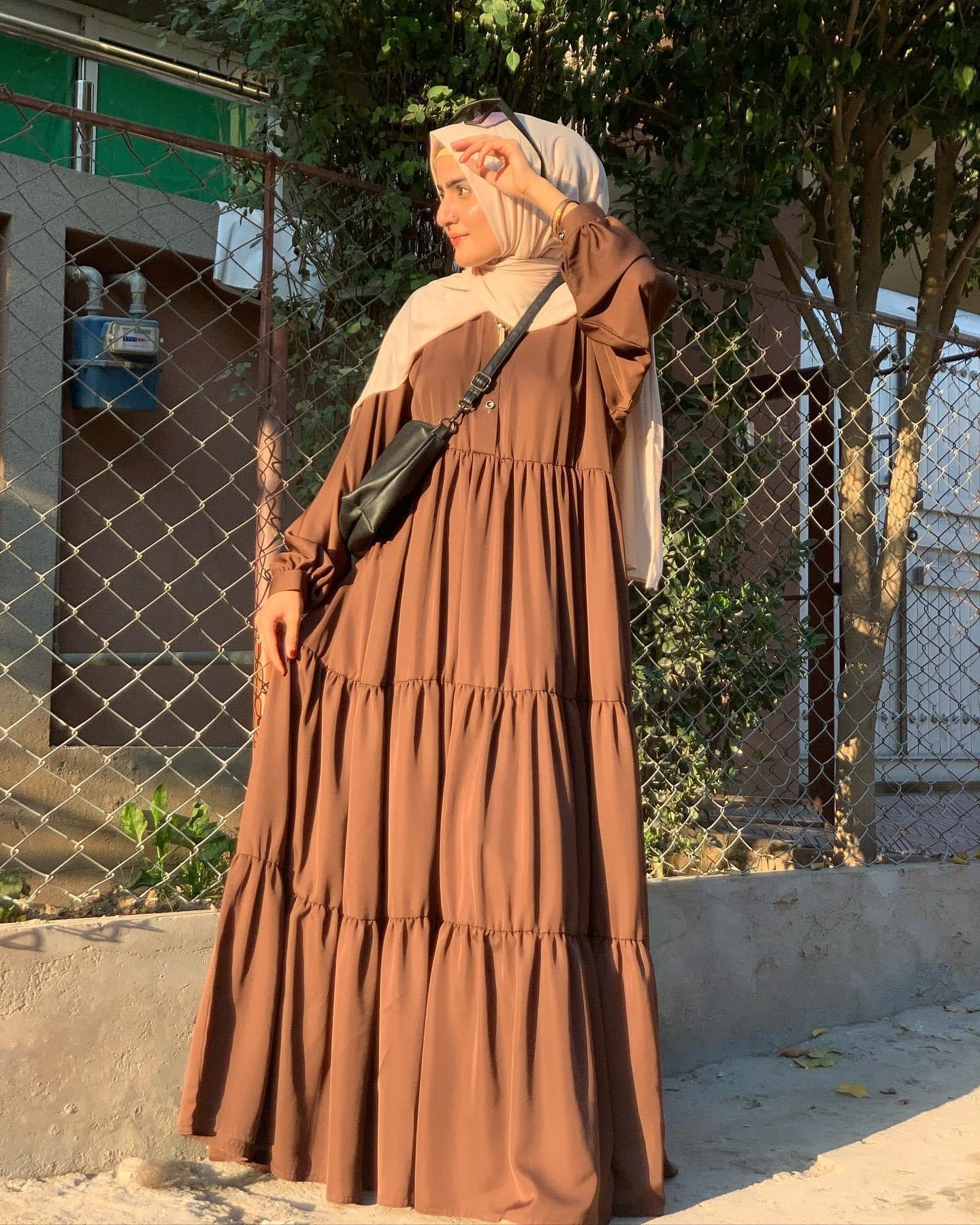 3 Frill Cuff Abaya - Aqswardrobe.pk