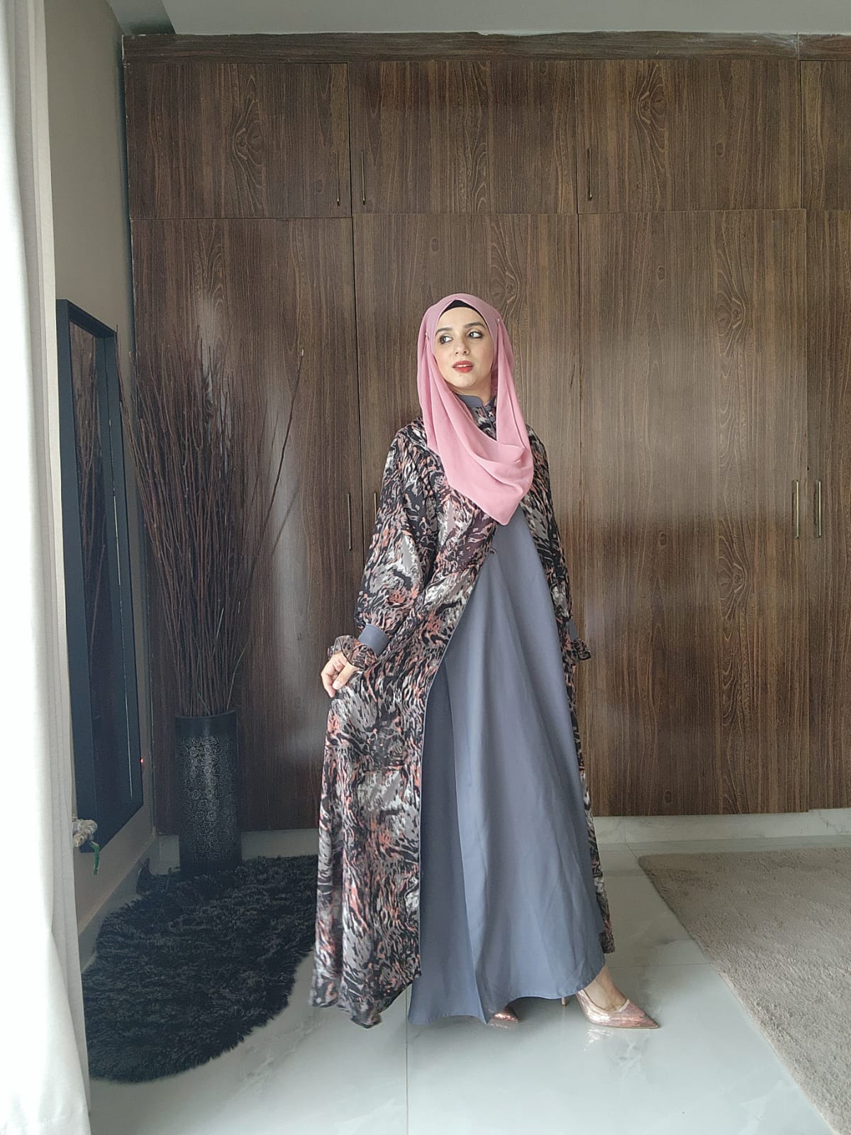 Cheeta greyish ( 2 in 1)