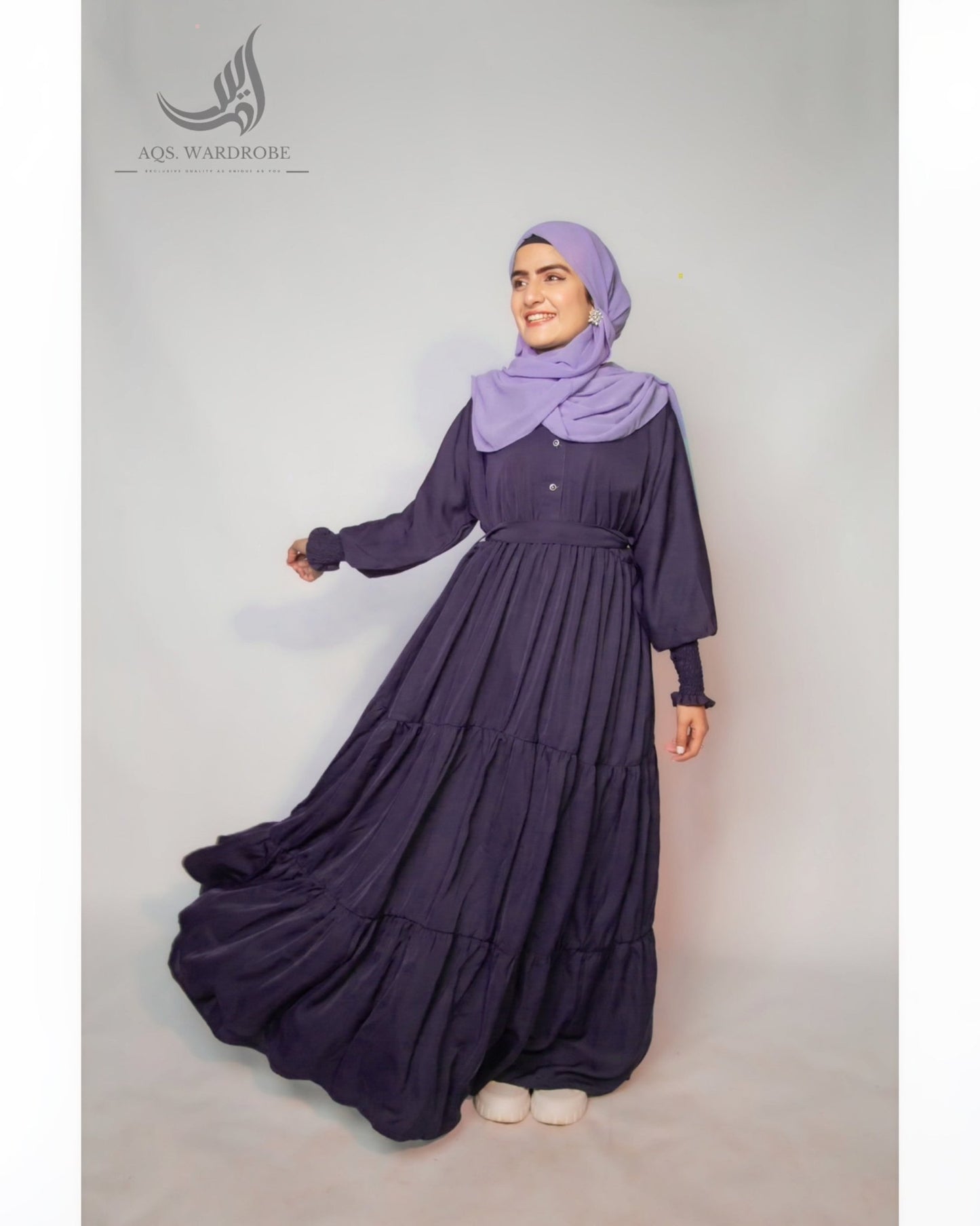 3 Frill Abaya - Aqswardrobe.pk