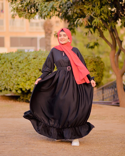 Fairy Frill Abaya - Aqswardrobe.pk
